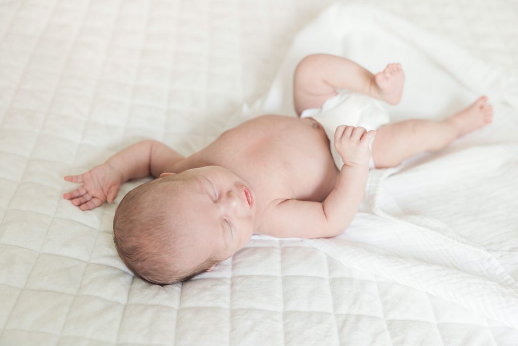 Lavender family newborn portrait at home in Greystone, Birmingham, Alabama
