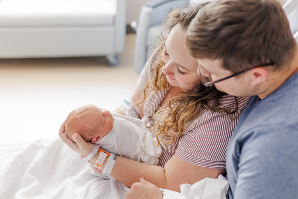 Fresh-48 newborn photography at Grandview Medical Center in Birmingham