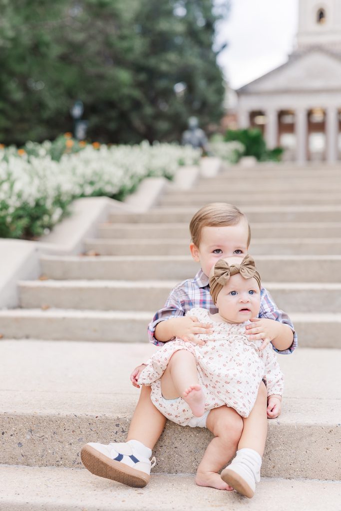 Welch family milestone photography at Samford University in Birmingham, Alabama.