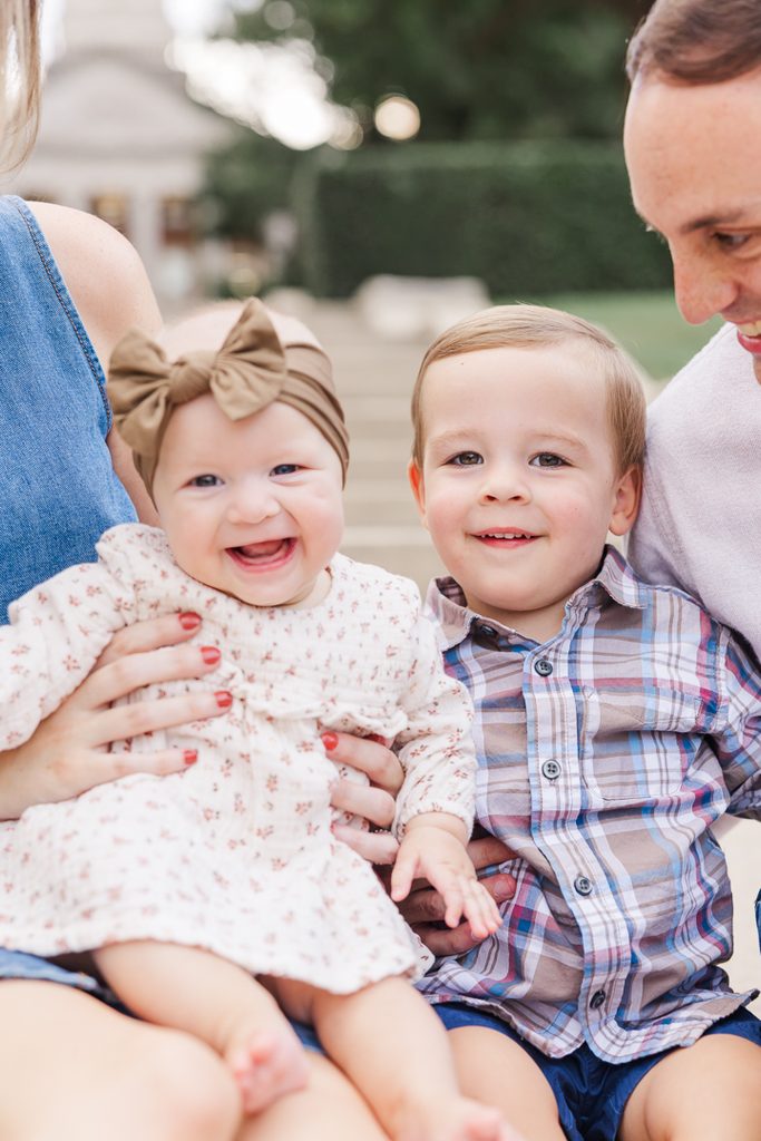 The Welch family during their outdoor milestone photography session.