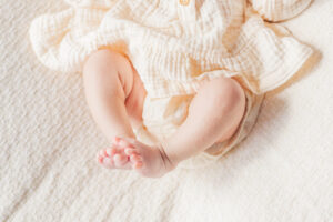 newborn baby girls toes taken by 5U Photography during in-home, lifestyle newborn session